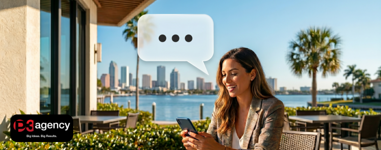 A Tampa resident using voice search to search for a product or business