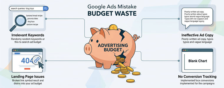 8 Google Ads Management Mistakes That Waste Budget